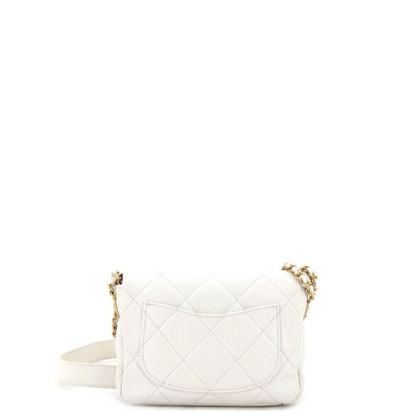 Chanel Twist Your Buttons Flap Bag Quilted Caviar Mini Neutral - Picture 4 of 7